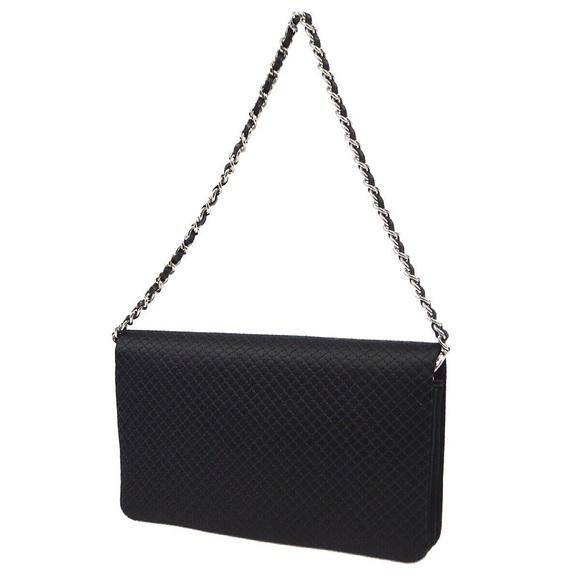 Chanel Black satin chain handbag - Picture 2 of 5